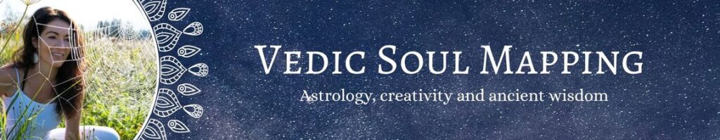 Sandra Hayes – Vedic Soul Mapping banner with cosmic stars and sacred mandala