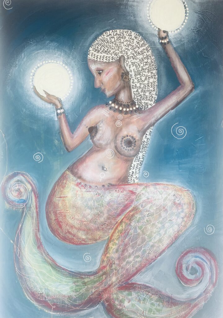 Mermaid with two moons